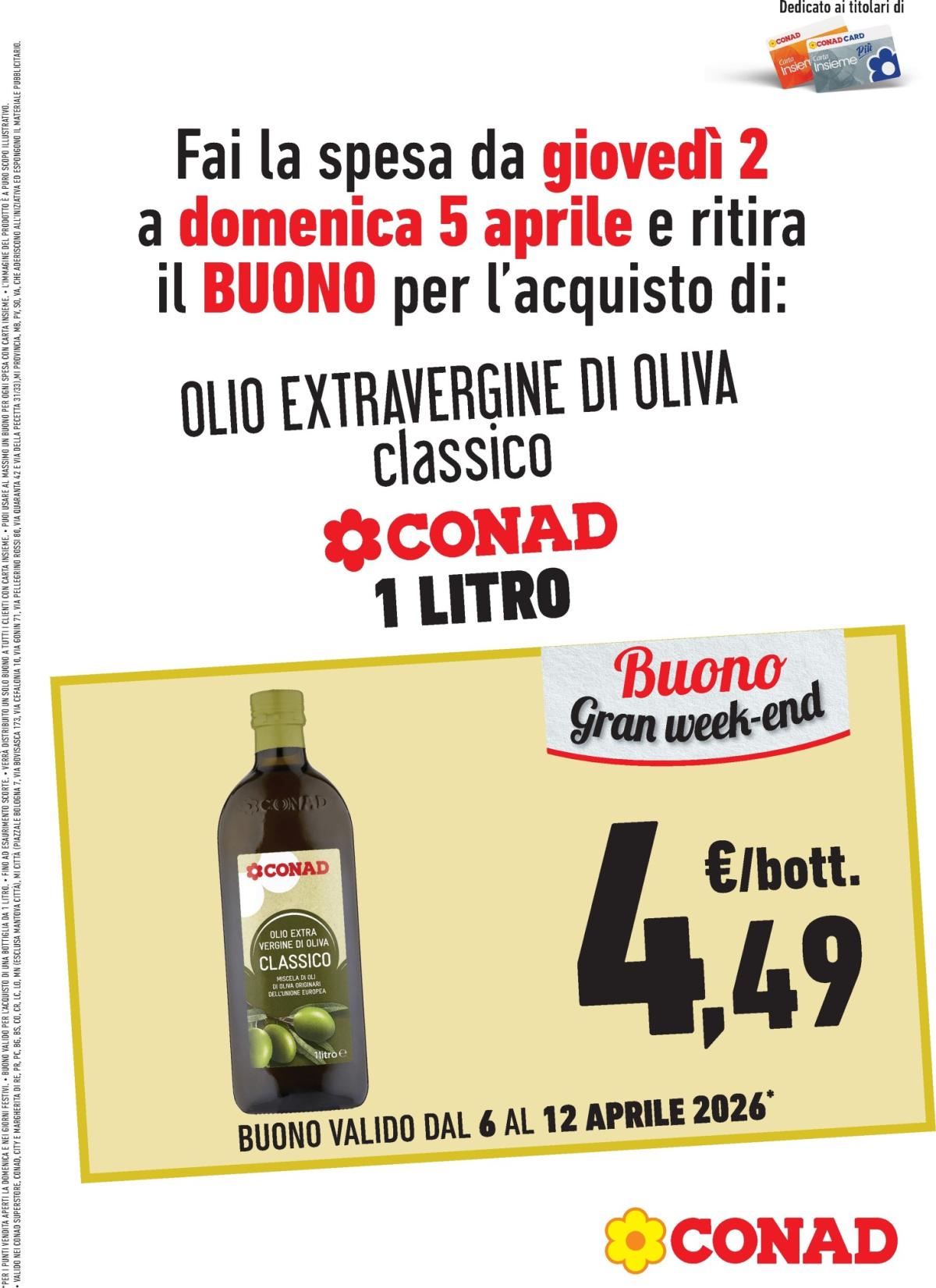Volantino Conad - Olio valido dal 06/04/2026 al 12/04/2026