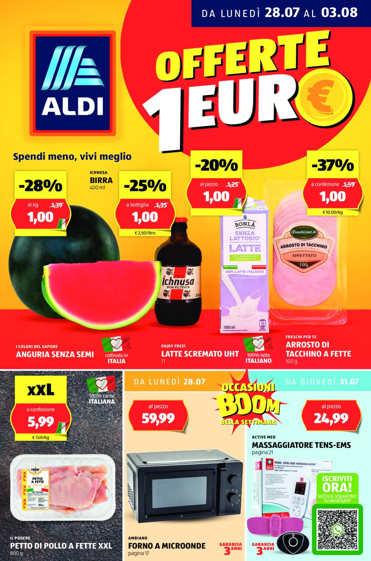 Volantino ALDI valido dal 28/07 al 03/08