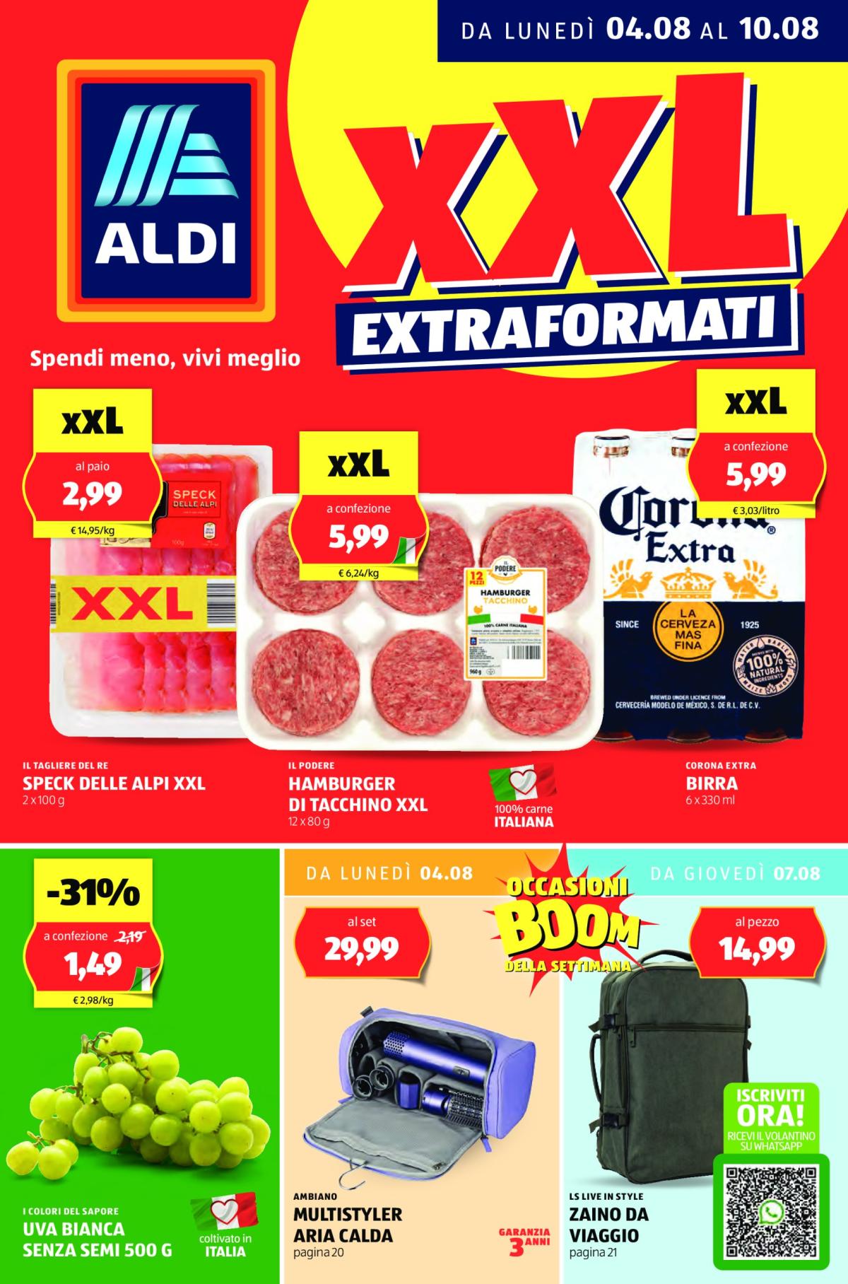 Volantino ALDI valido dal 04/08 al 10/08