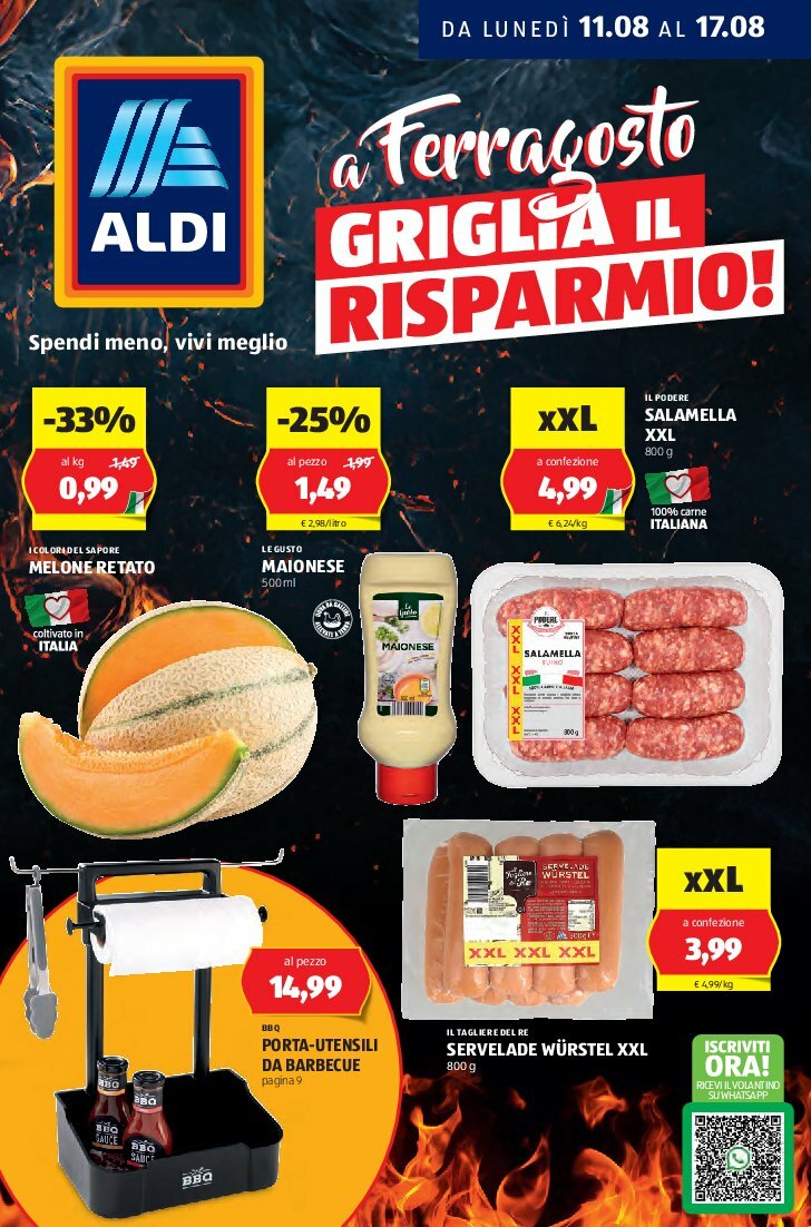Volantino ALDI valido dal 11/08 al 17/08