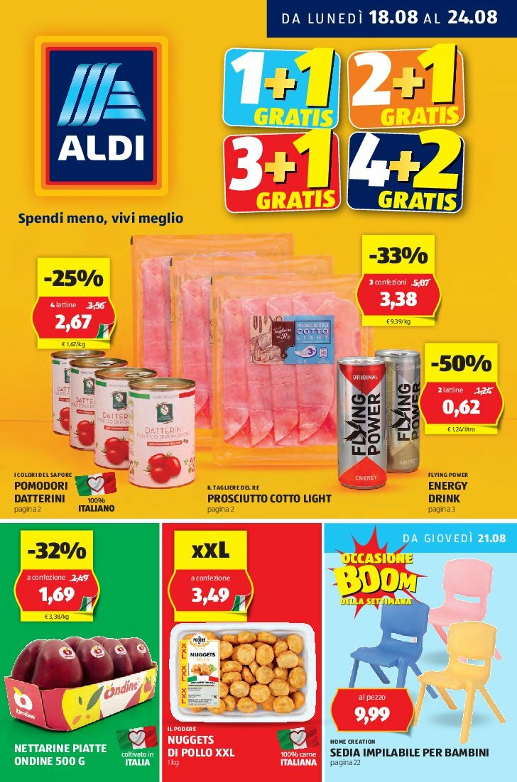 Volantino ALDI valido dal 18/08 al 24/08