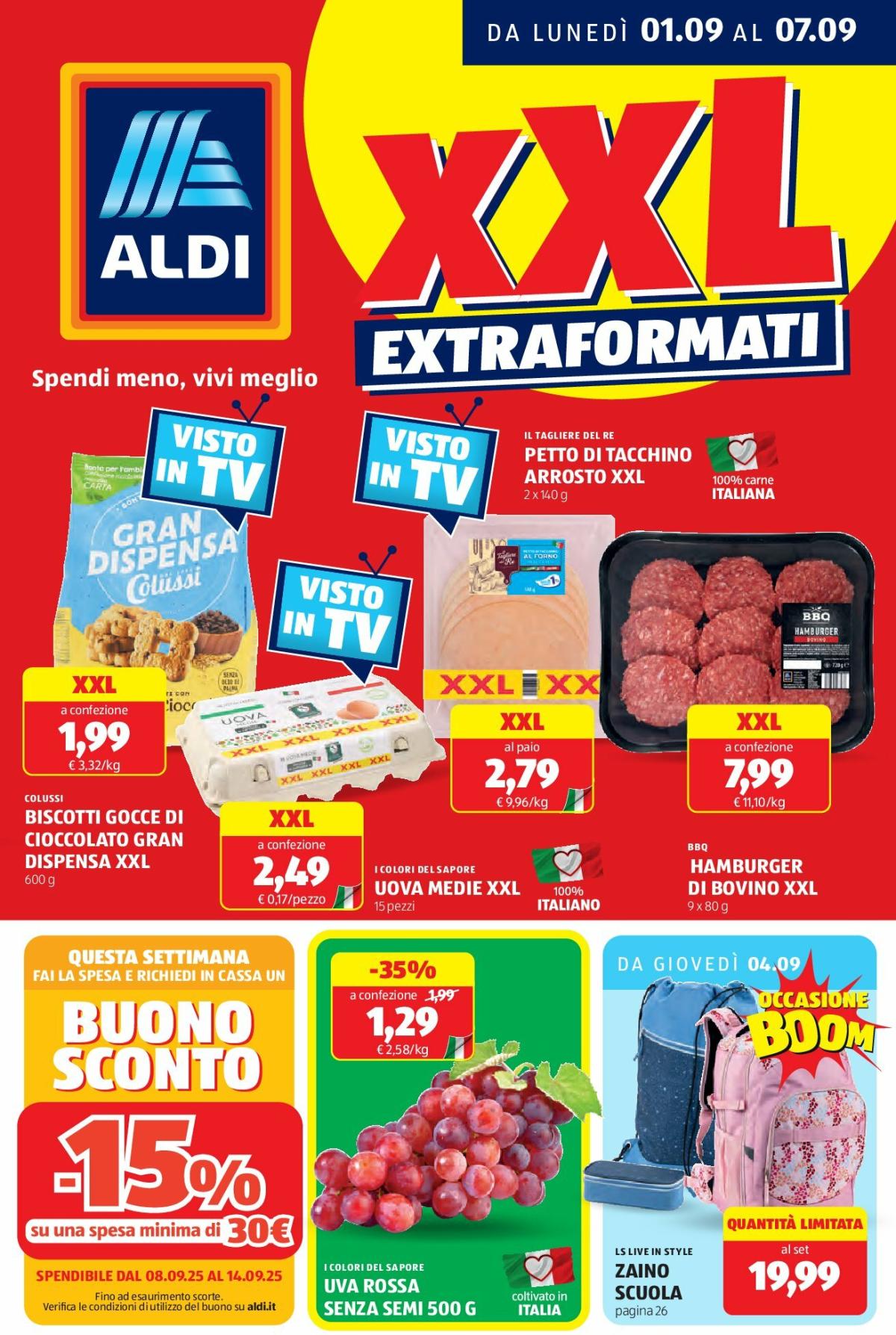 Volantino ALDI valido dal 01/09 al 07/09