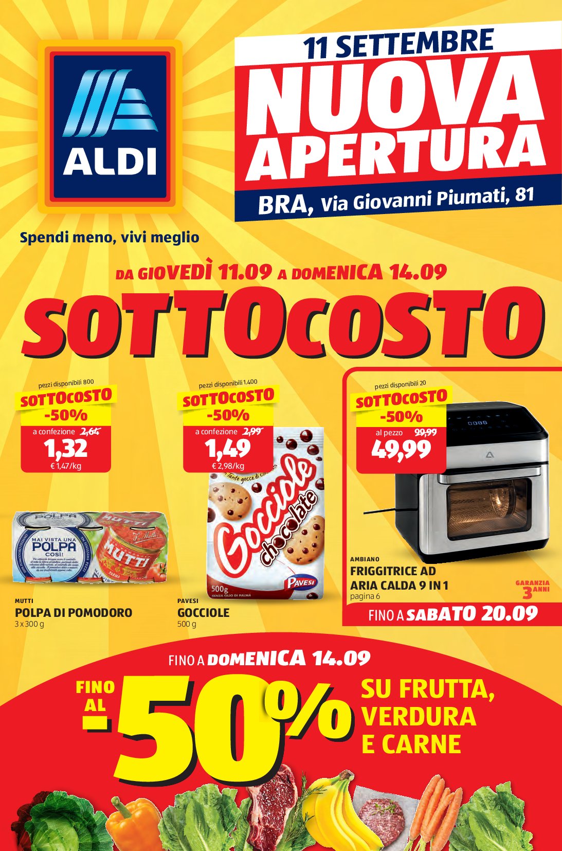 Volantino ALDI - Nuova Apertura Bra valido dal 11/09 al 20/09
