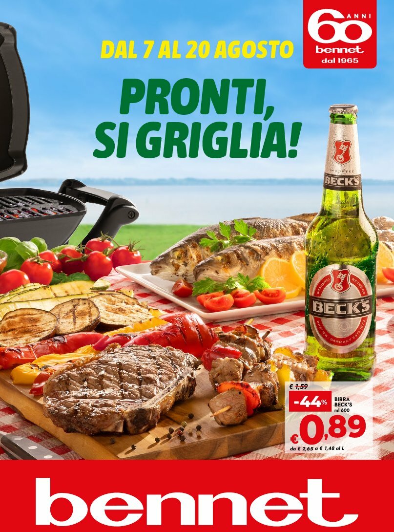 Volantino Bennet valido dal 07/08 al 20/08