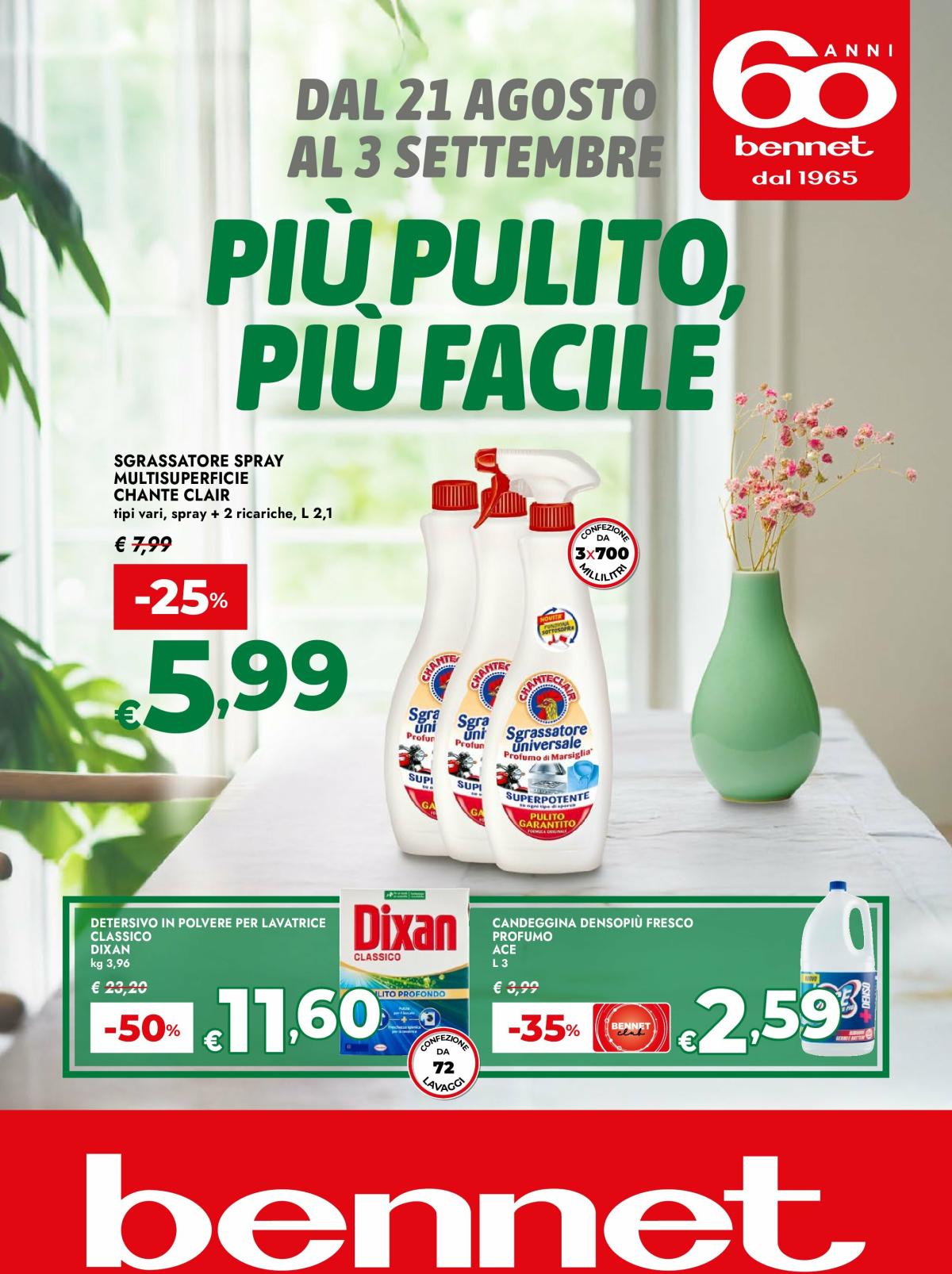 Volantino Bennet valido dal 21/08 al 03/09