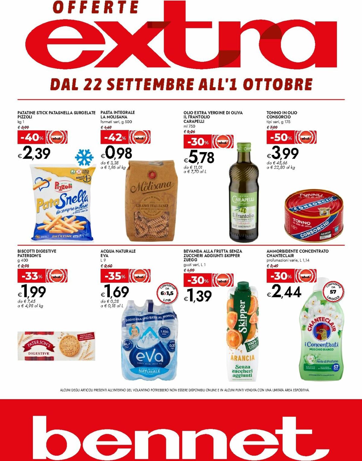 Volantino Bennet - Offerte Extra valido dal 22/09 al 01/10