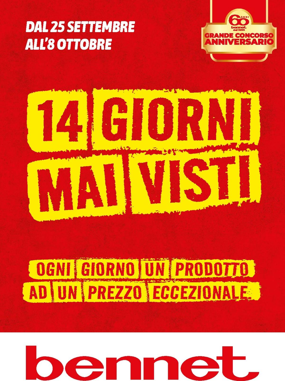 Volantino Bennet valido dal 25/09 al 08/10