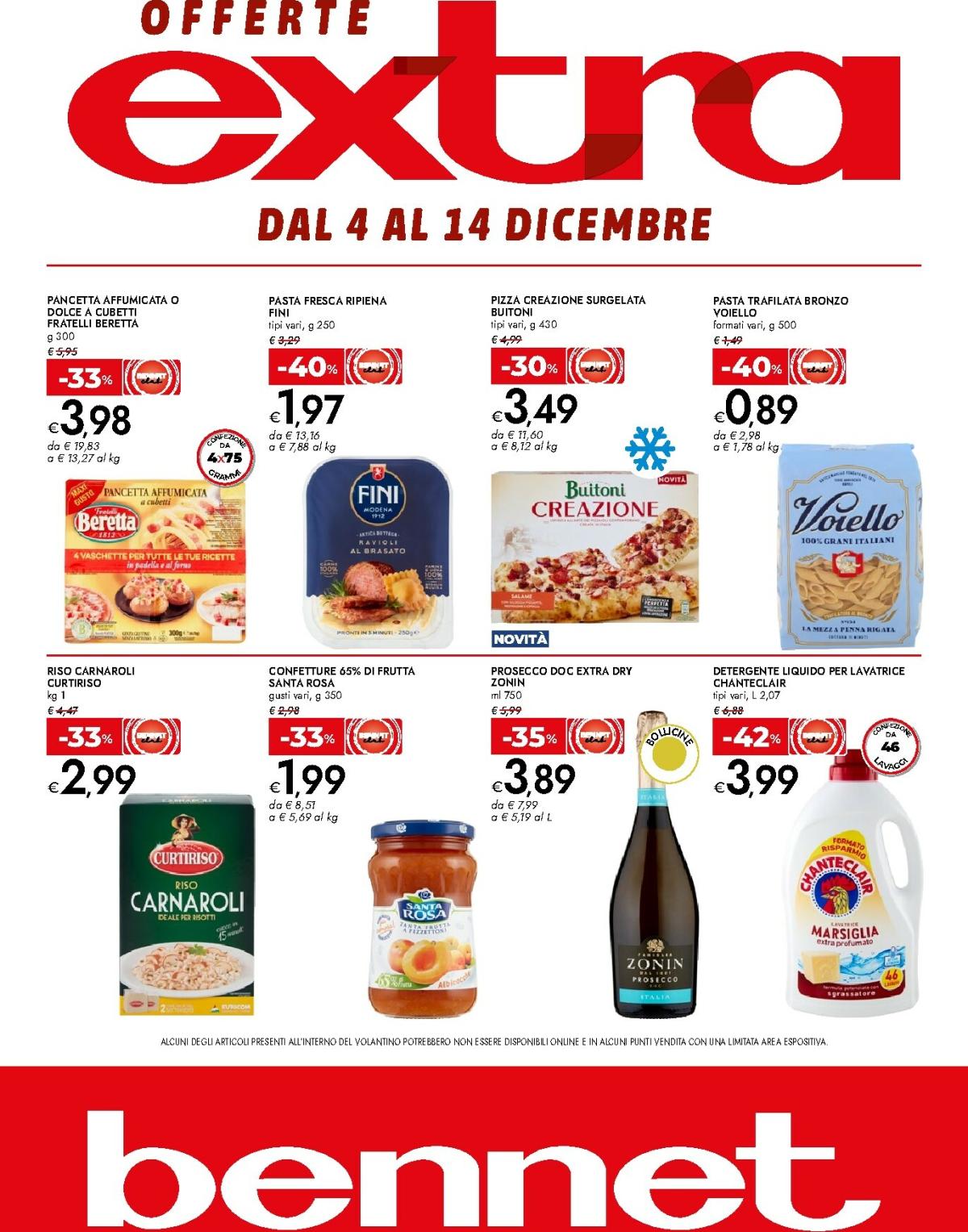Volantino Bennet - Offerte extra valido dal 04/12 al 14/12