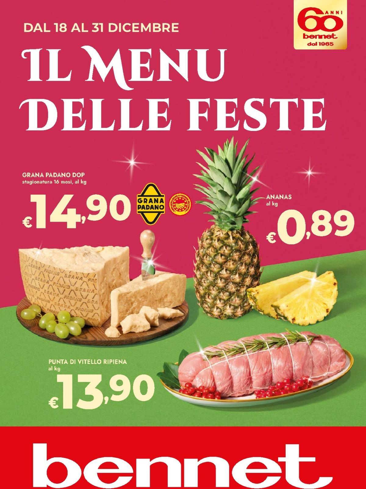Volantino Bennet - Il Menu Delle Feste valido dal 18/12 al 31/12