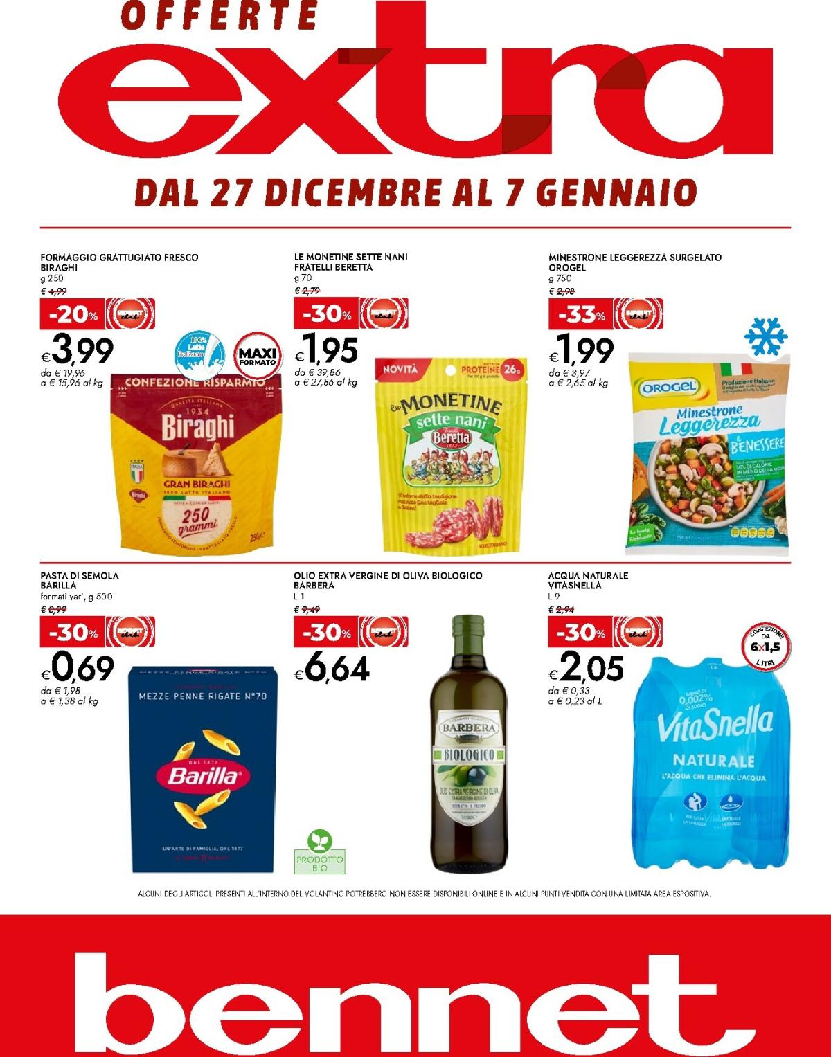Volantino Bennet - Offerte Extra valido dal 27/12 al 07/01