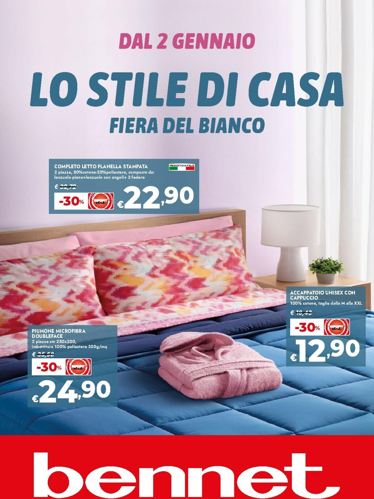 Volantino Bennet - Fiera del Bianco valido dal 02/01 al 14/01