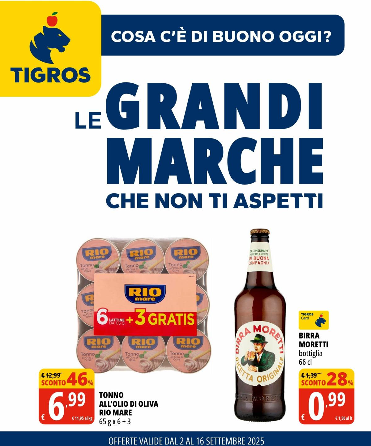 Volantino Tigros valido dal 02/09 al 16/09