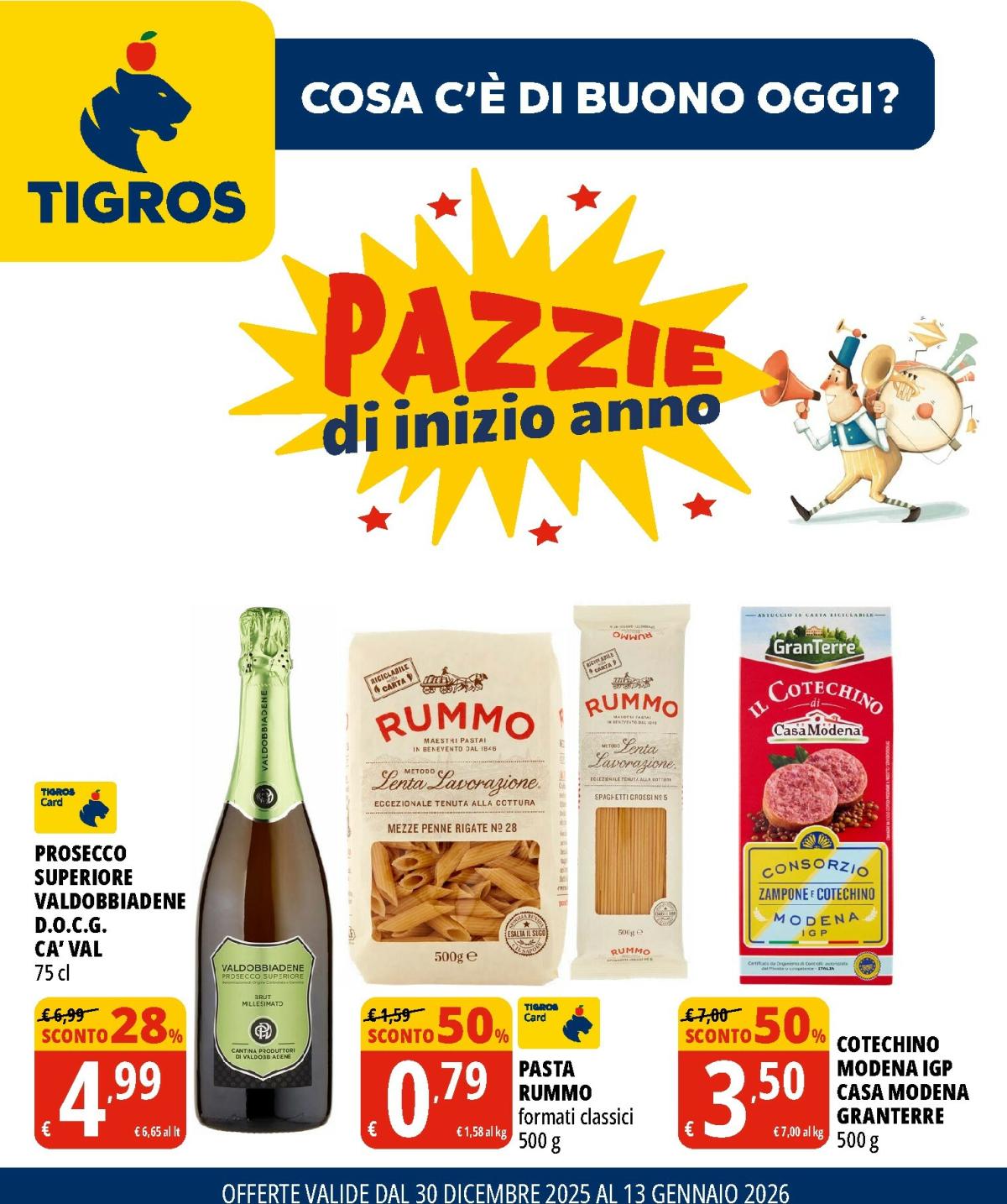 Volantino Tigros valido dal 30/12 al 13/01