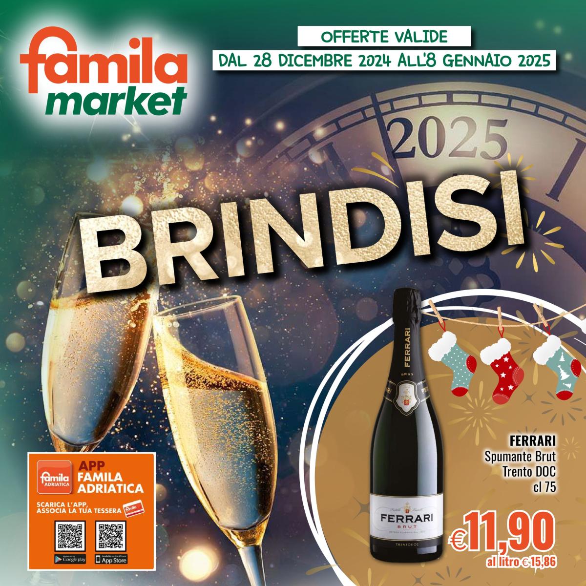 Volantino Famila market valido dal 28/12 al 08/01