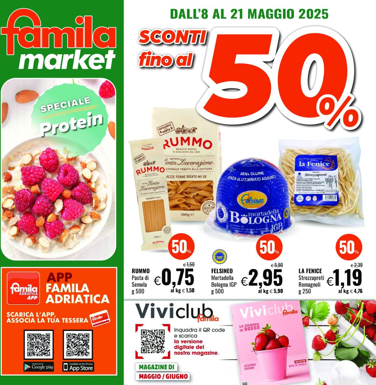 Volantino Famila market valido dal 08/05 al 21/05