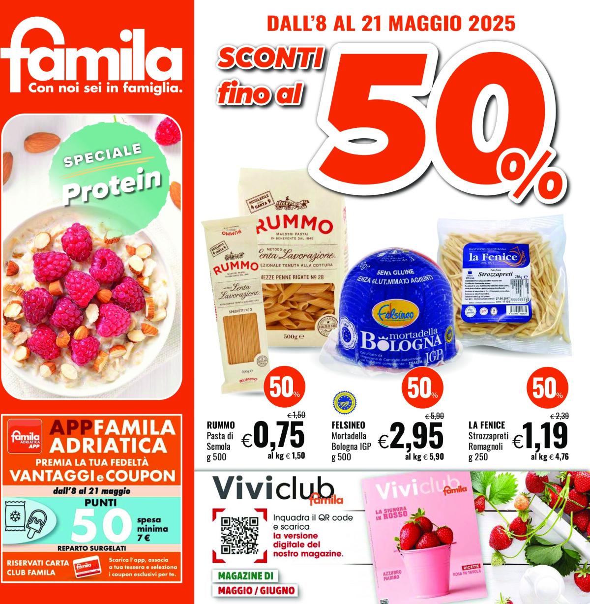 Volantino Famila valido dal 08/05 al 21/05