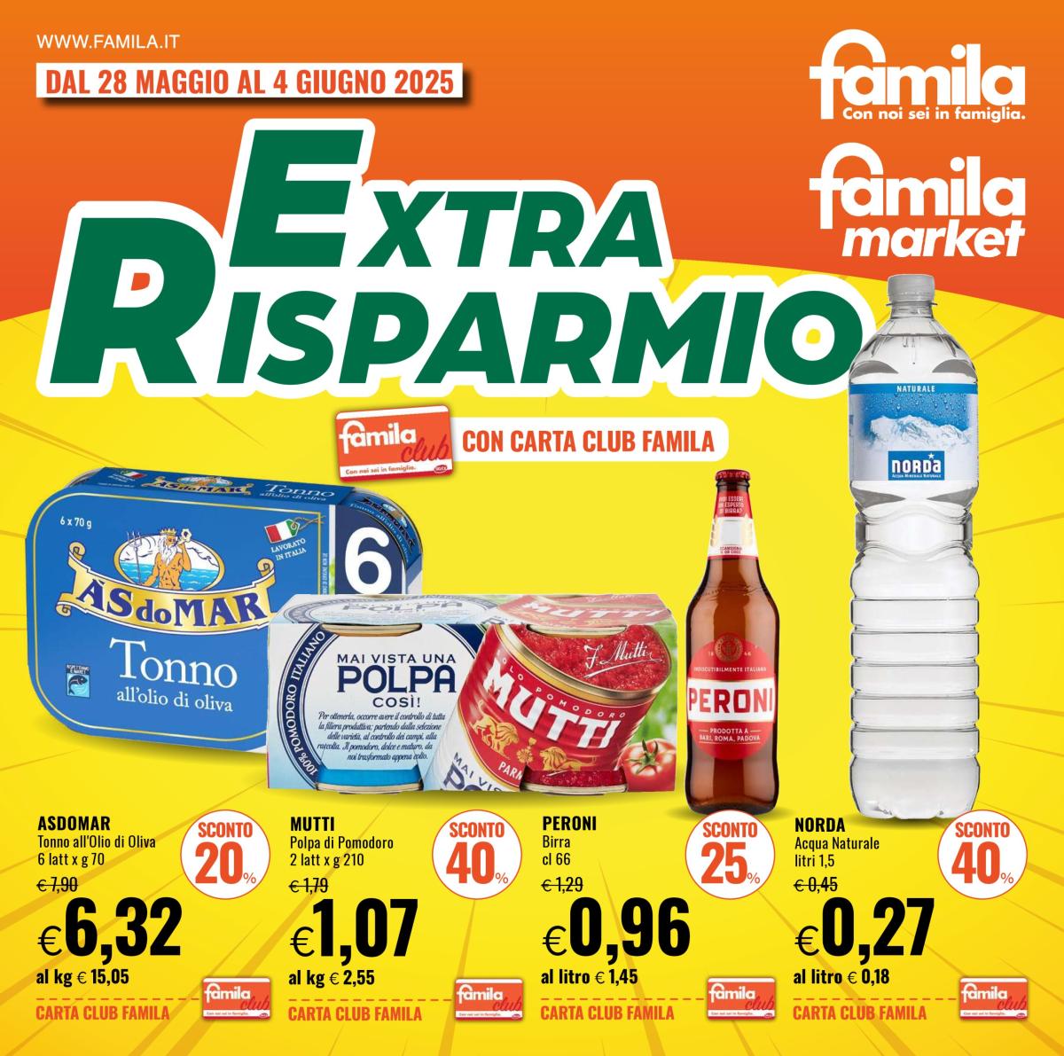 Volantino Famila - Extra Risparmio valido dal 28/05 al 04/06