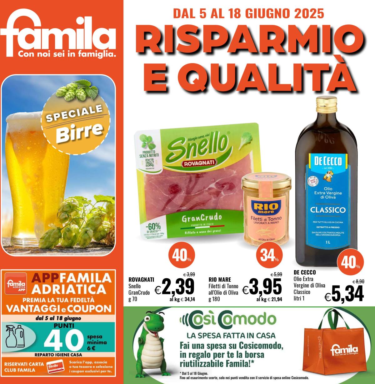 Volantino Famila valido dal 05/06 al 18/06
