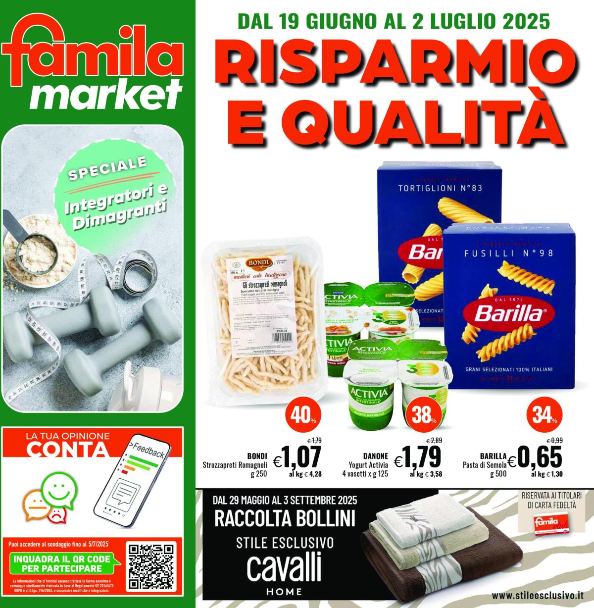 Volantino Famila market valido dal 19/06 al 02/07