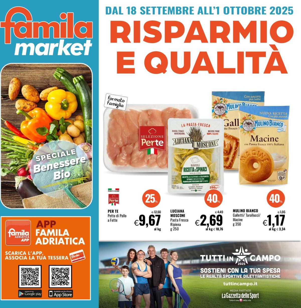 Volantino Famila market - Forli, Cesena, Gatteo, Talamello, Gambettola,.. valido dal 18/09 al 01/10