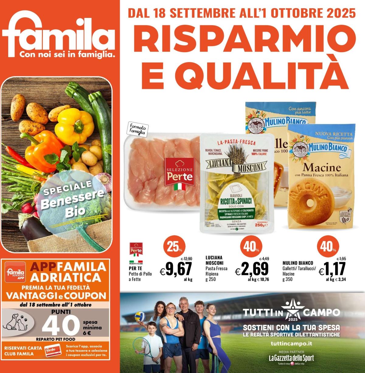 Volantino Famila valido dal 18/09 al 01/10