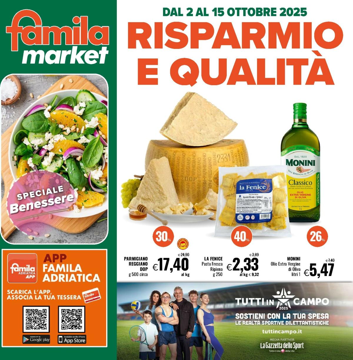 Volantino Famila market valido dal 02/10 al 15/10