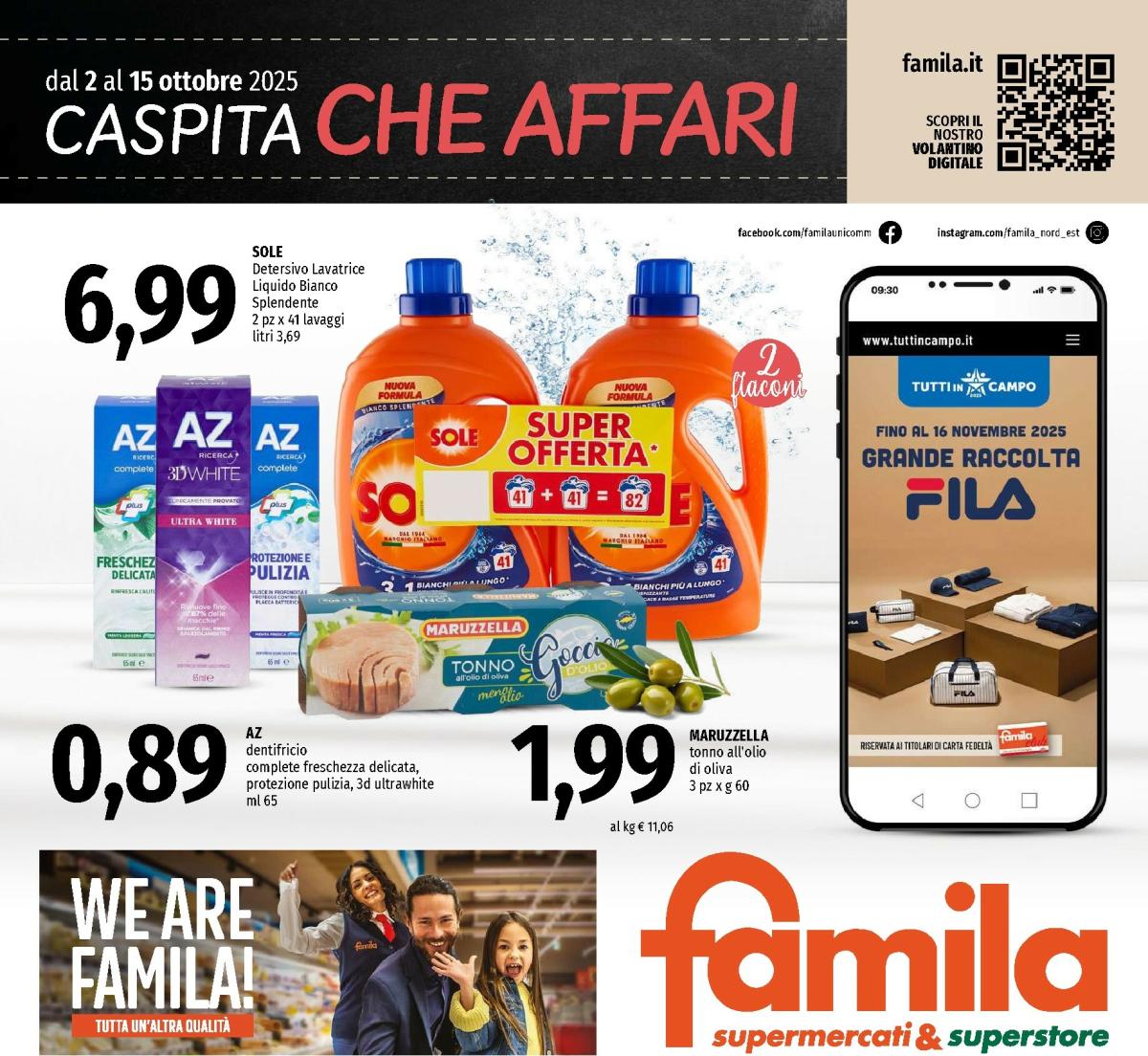 Volantino Famila - Supermercati & Superstore valido dal 02/10 al 15/10