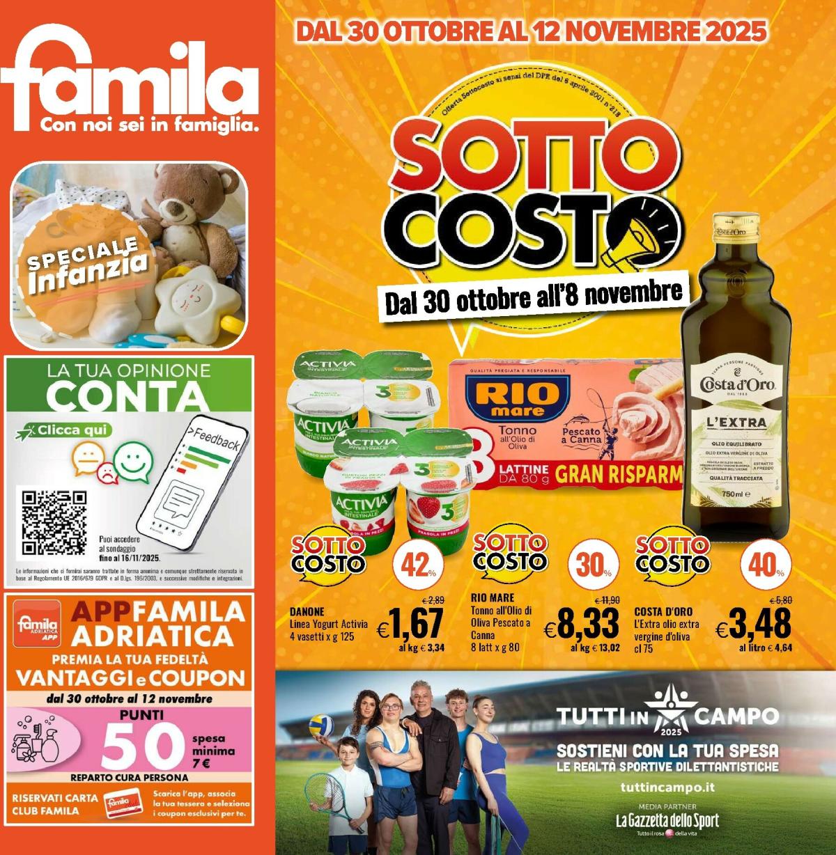 Volantino Famila valido dal 30/10 al 12/11
