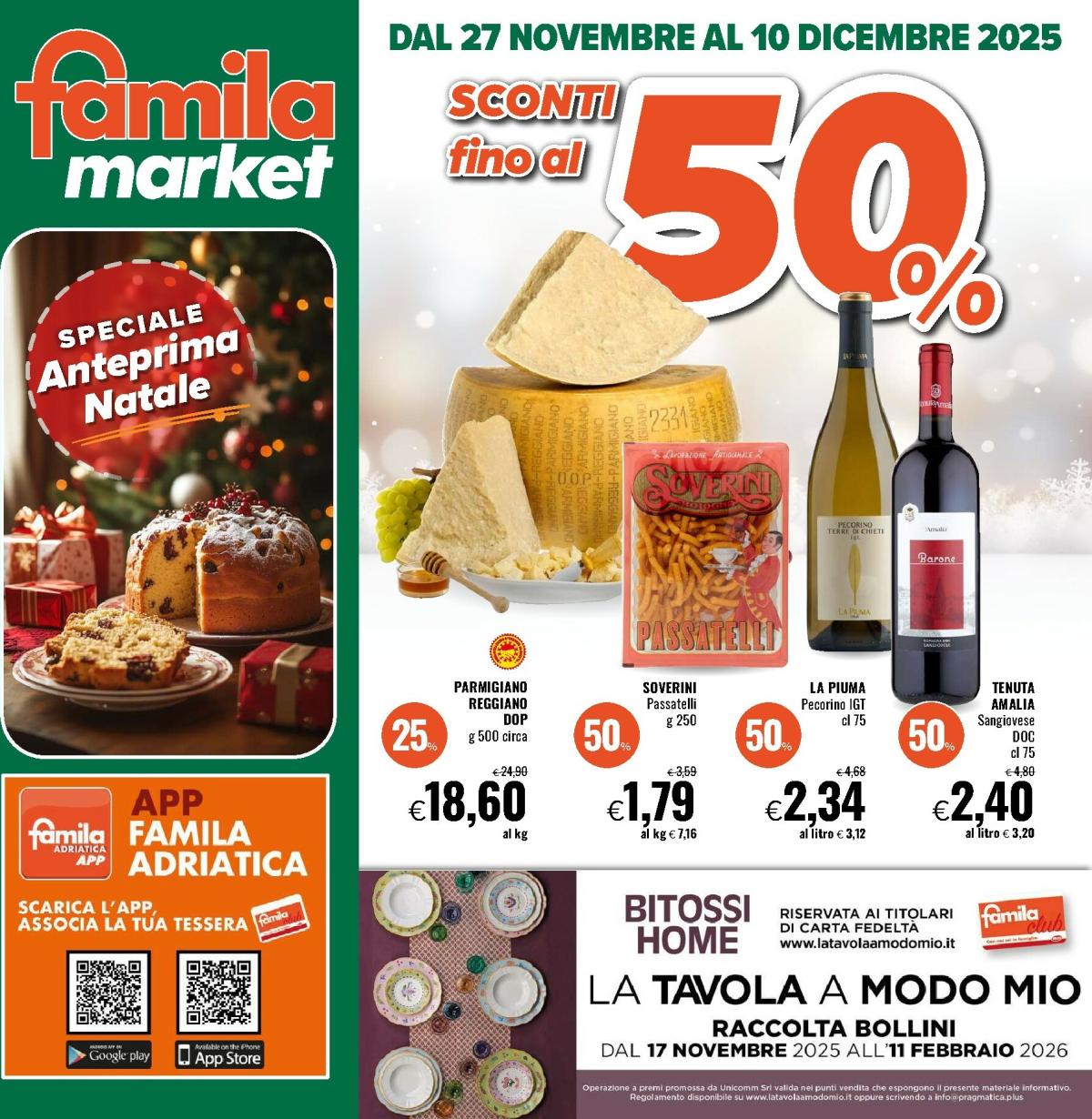 Volantino Famila market valido dal 27/11 al 10/12