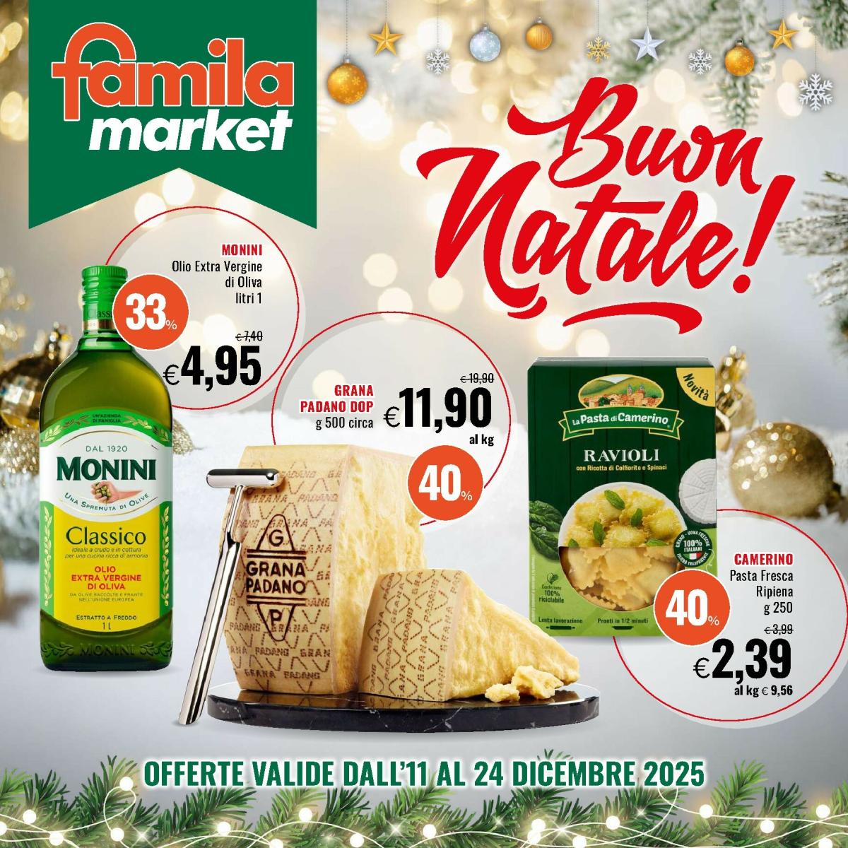 Volantino Famila market valido dal 11/12 al 24/12