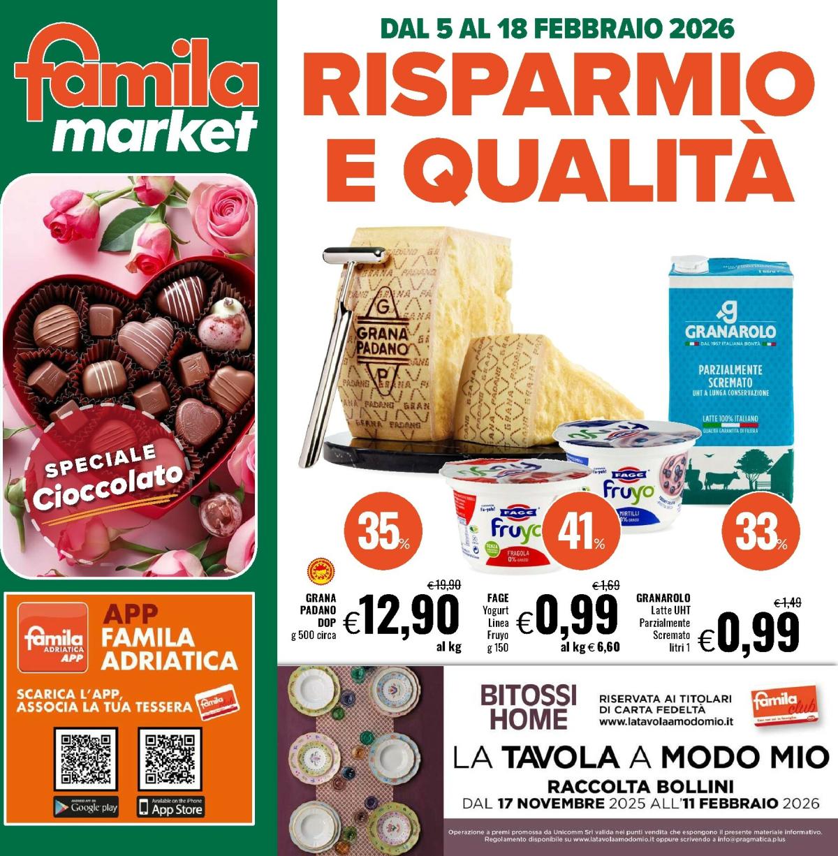 Volantino Famila market valido dal 05/02/2026 al 18/02/2026