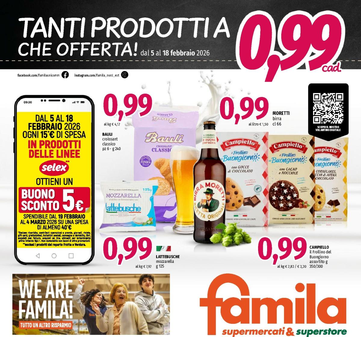 Volantino Famila - Supermercati & Superstore valido dal 05/02/2026 al 18/02/2026