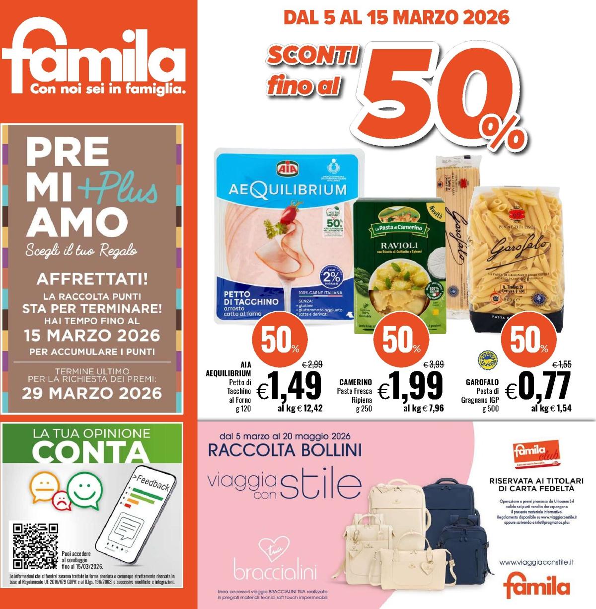 Volantino Famila valido dal 05/03/2026 al 15/03/2026