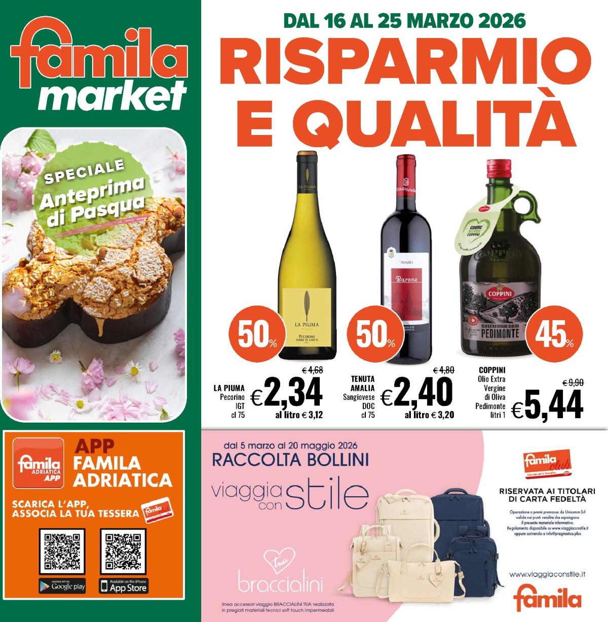 Volantino Famila market valido dal 16/03/2026 al 25/03/2026