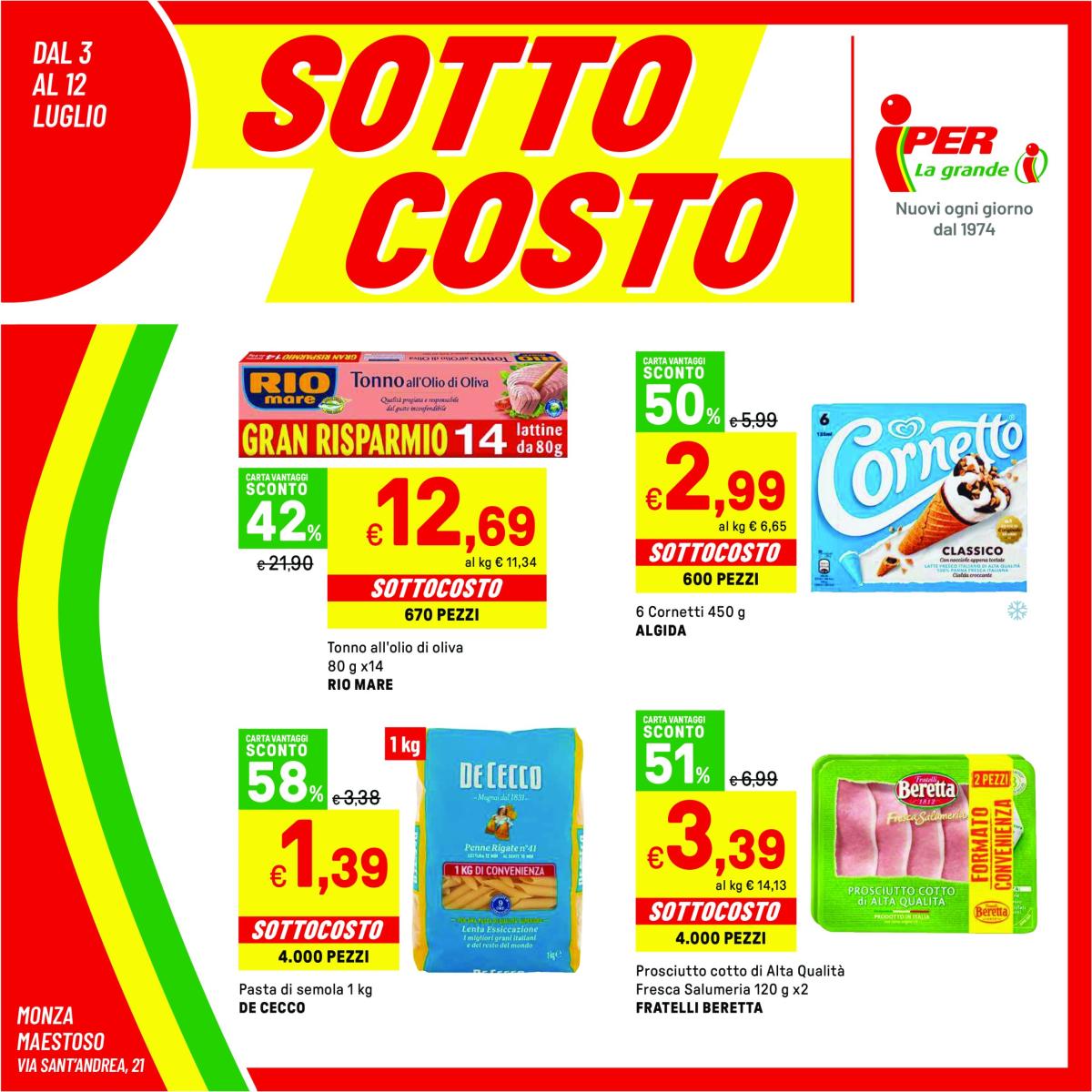 Volantino Iper valido dal 03/07 al 12/07
