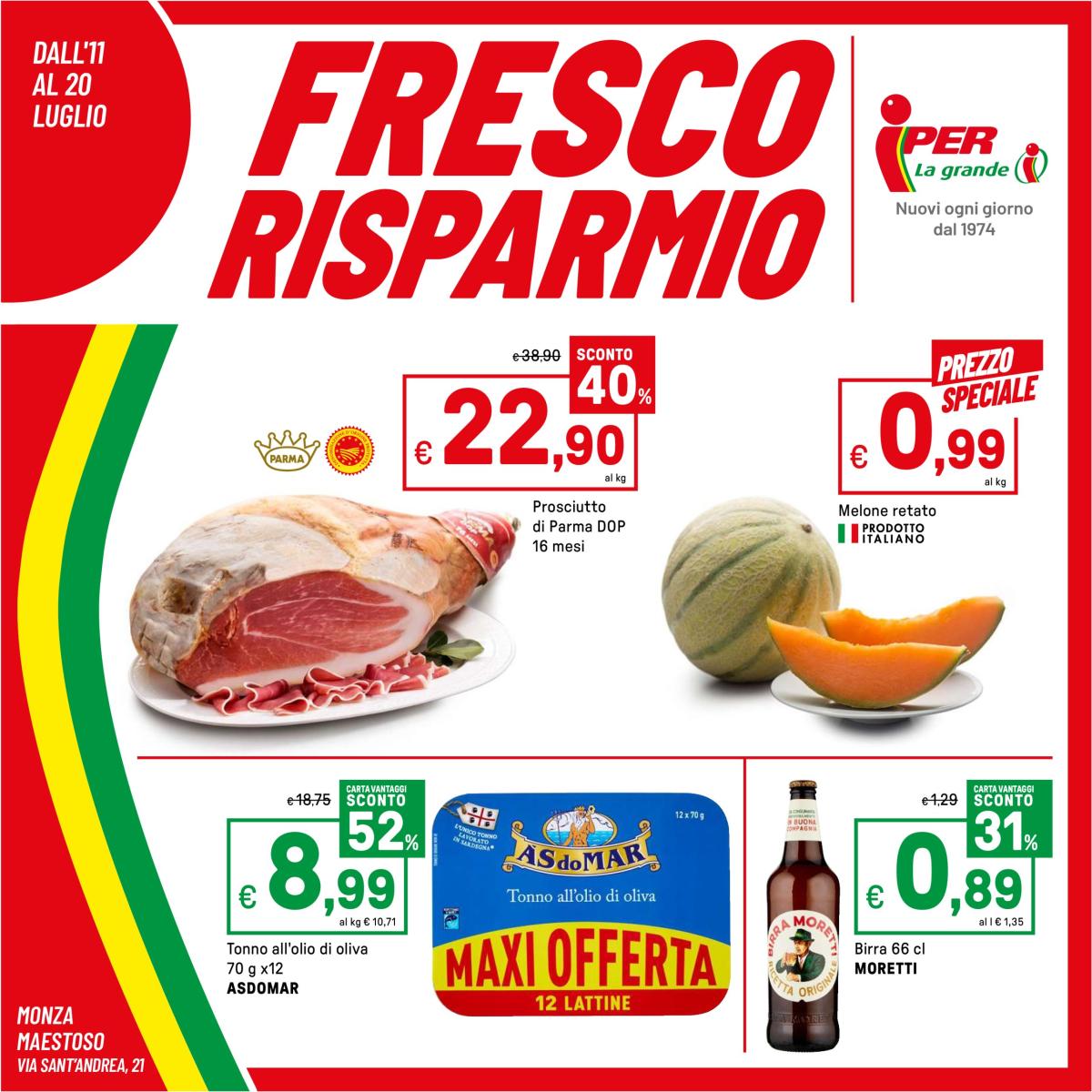 Volantino Iper valido dal 11/07 al 20/07