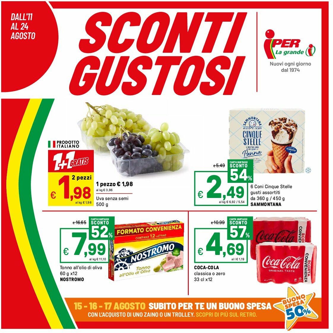 Volantino Iper valido dal 11/08 al 24/08