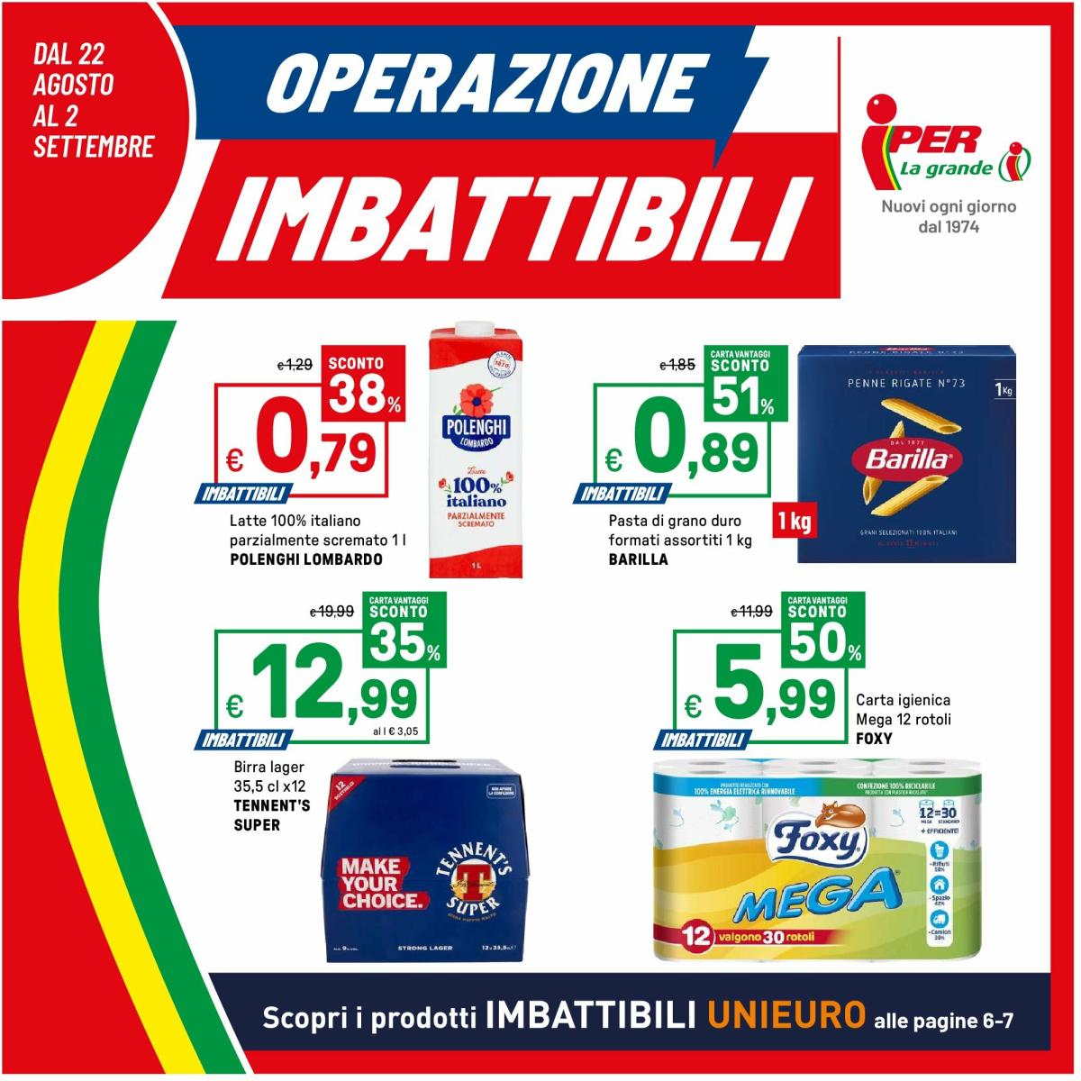 Volantino Iper valido dal 22/08 al 02/09