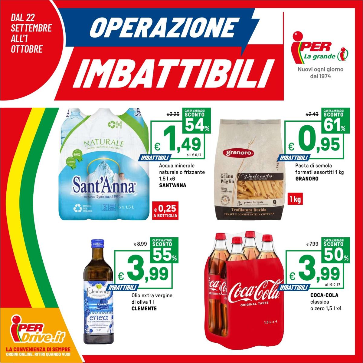 Volantino Iper valido dal 22/09 al 01/10