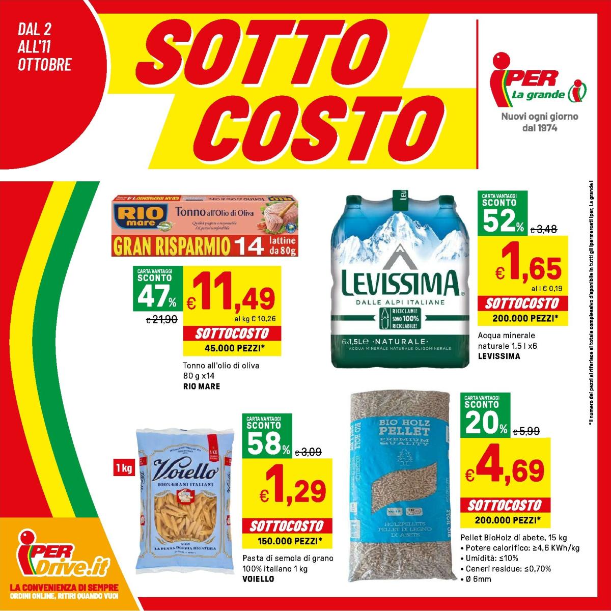 Volantino Iper valido dal 02/10 al 11/10