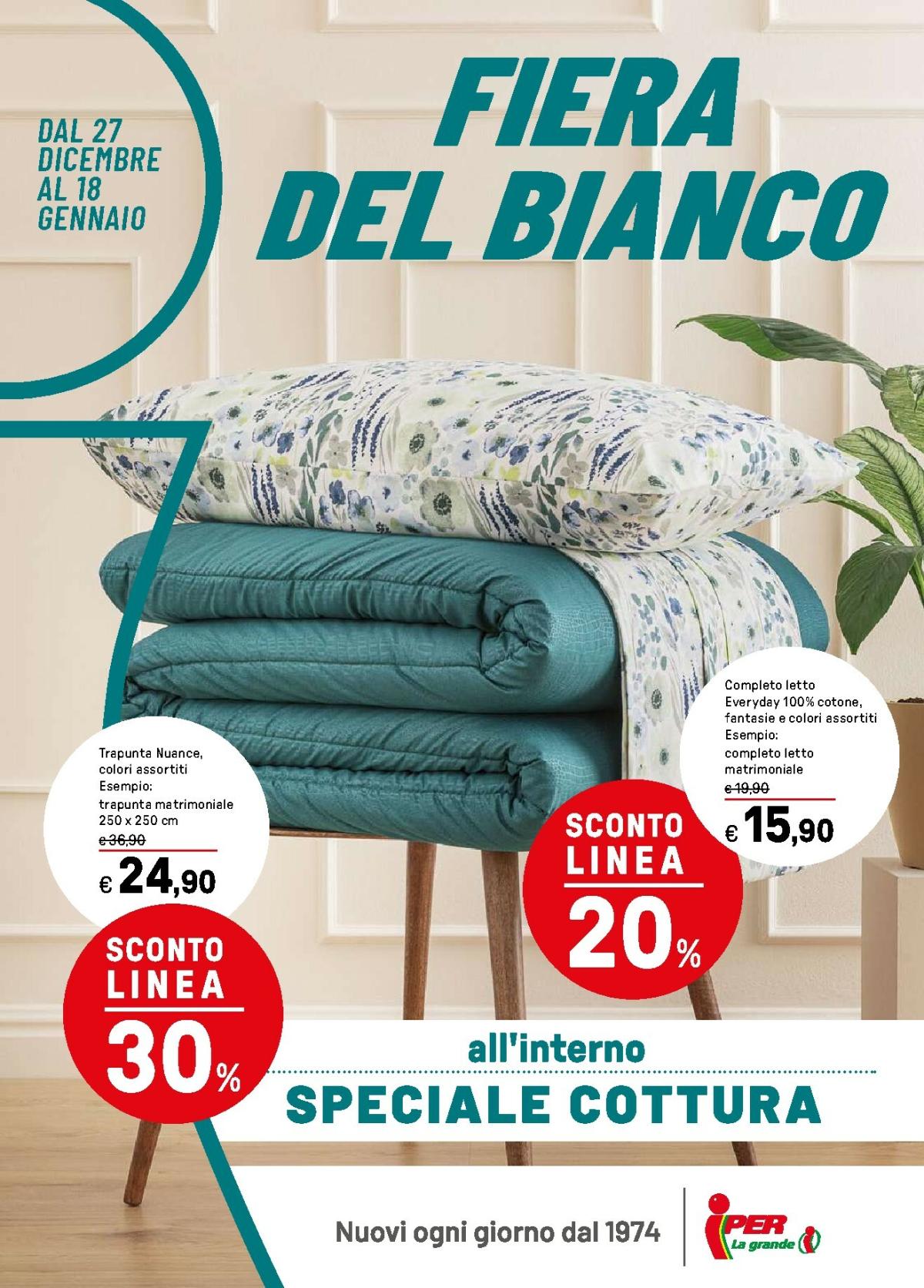 Volantino Iper - Fiera del Bianco valido dal 27/12 al 18/01
