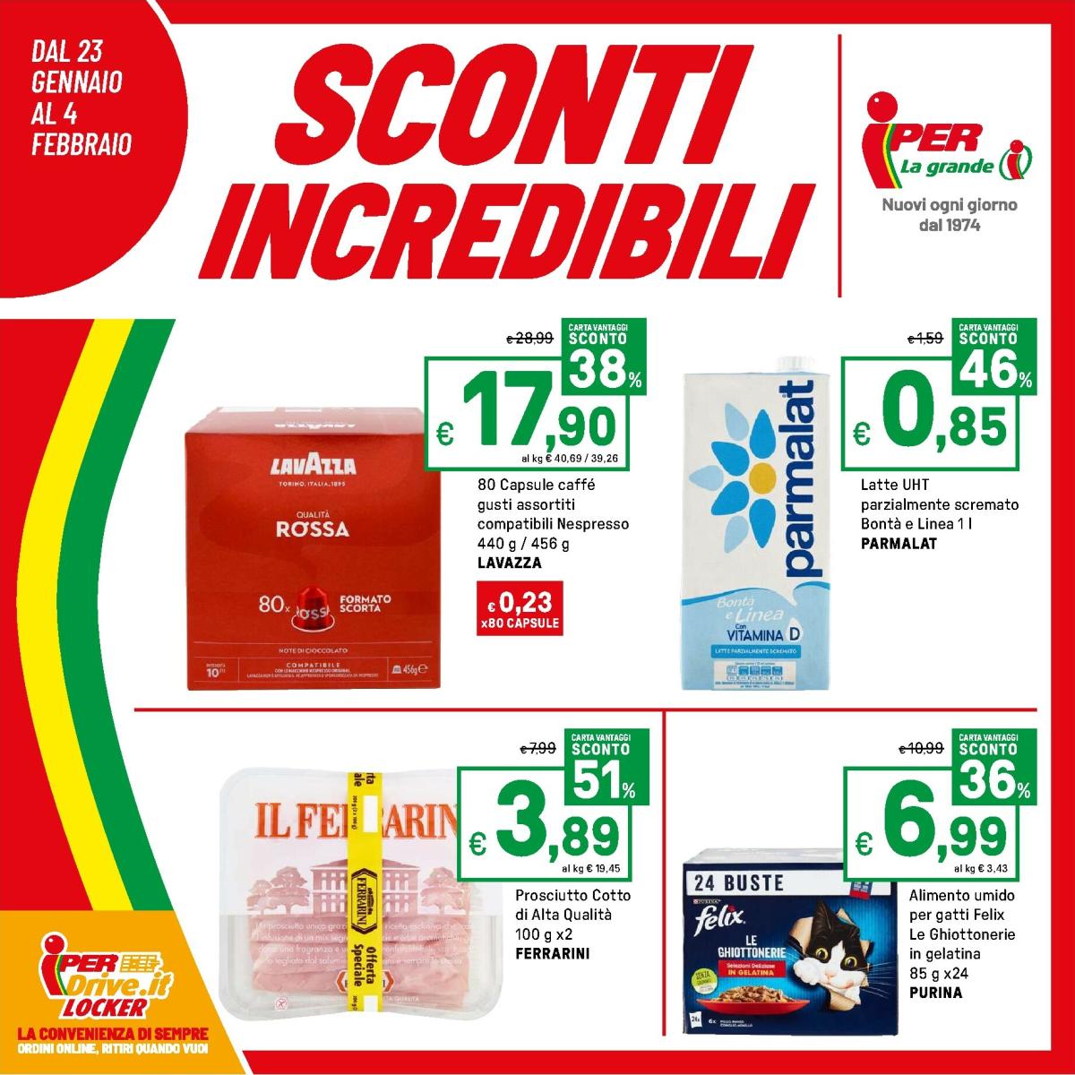 Volantino Iper valido dal 23/01 al 04/02