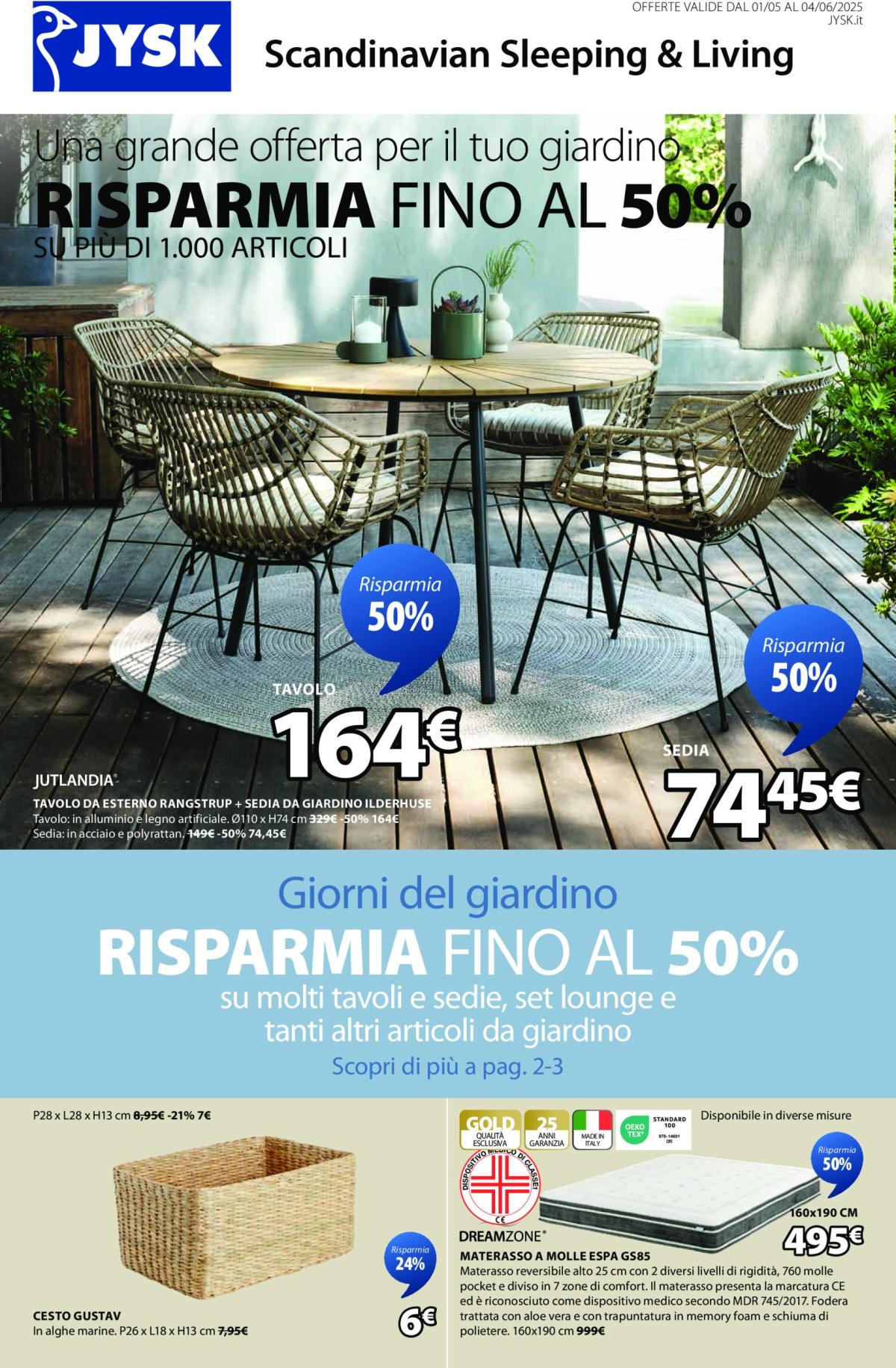 Volantino JYSK - Grandi offerte valido dal 01/05 al 04/06