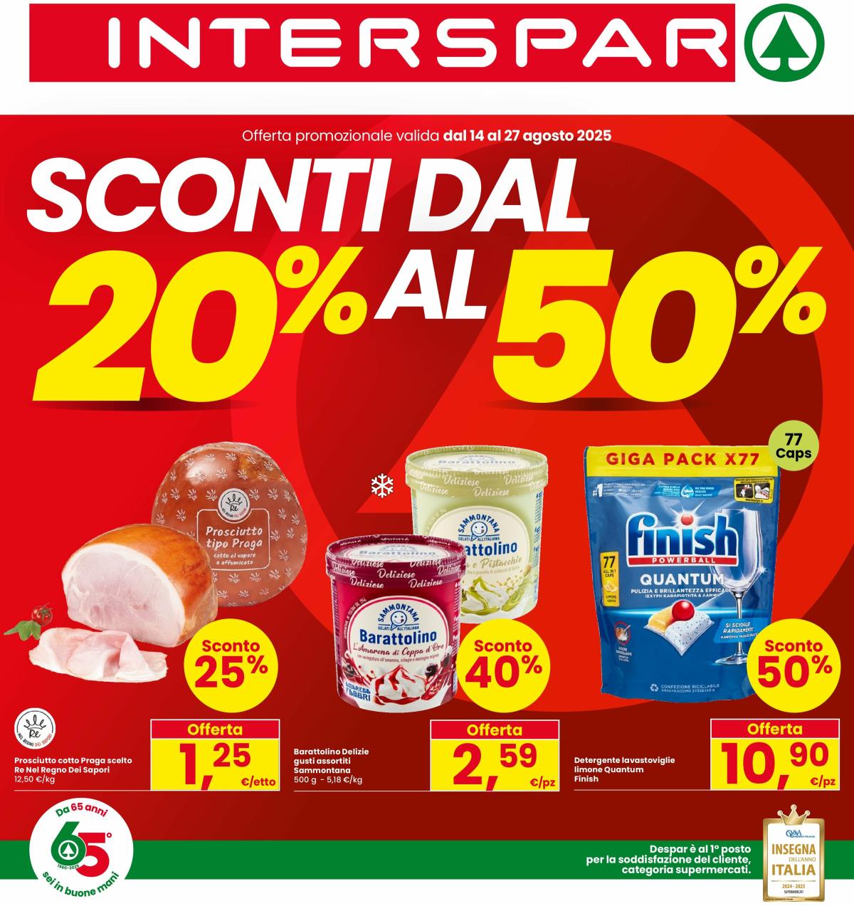 Volantino INTERSPAR valido dal 14/08 al 27/08