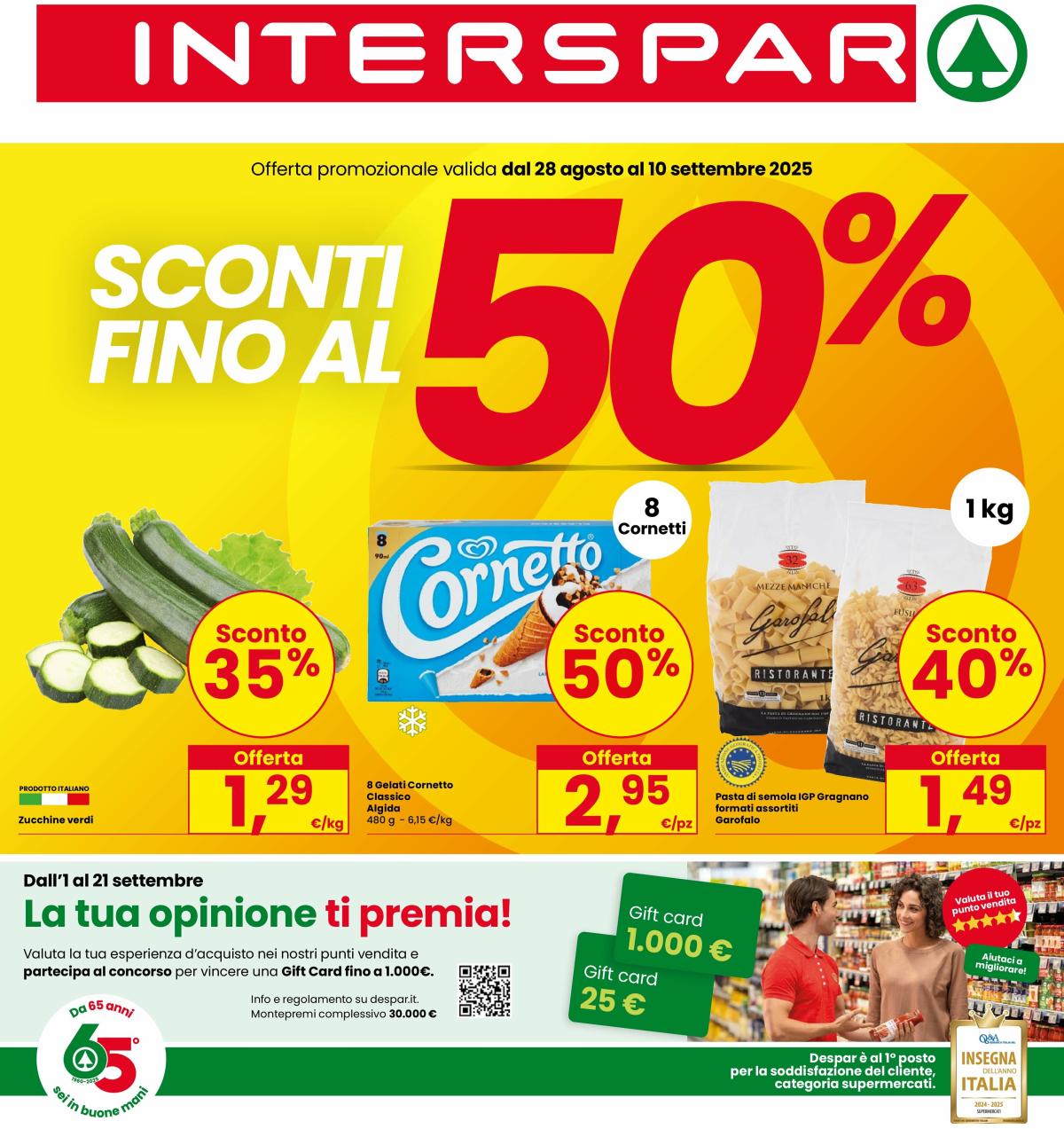 Volantino INTERSPAR valido dal 28/08 al 10/09