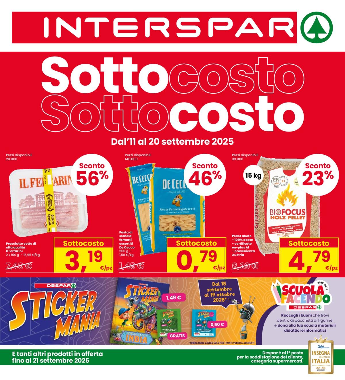 Volantino INTERSPAR valido dal 11/09 al 21/09