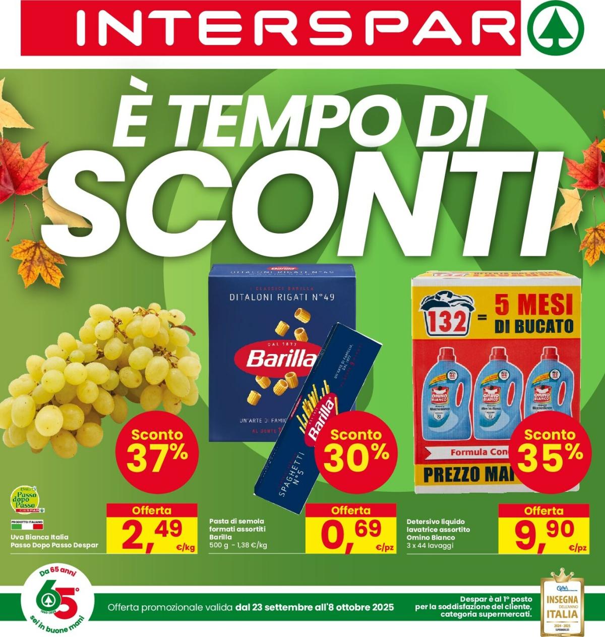 Volantino INTERSPAR valido dal 23/09 al 08/10