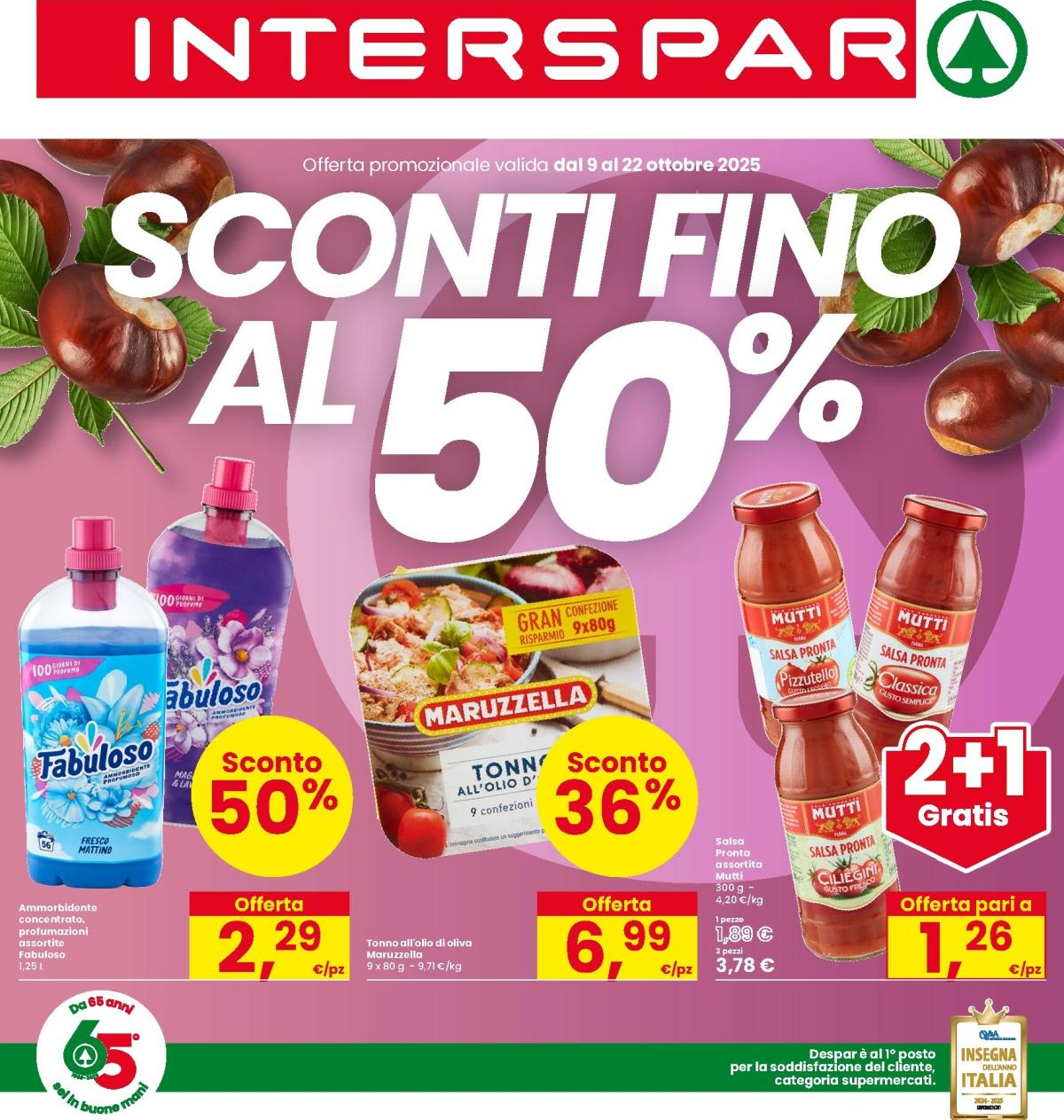 Volantino INTERSPAR valido dal 09/10 al 22/10