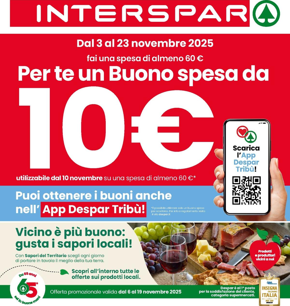 Volantino INTERSPAR valido dal 06/11 al 19/11