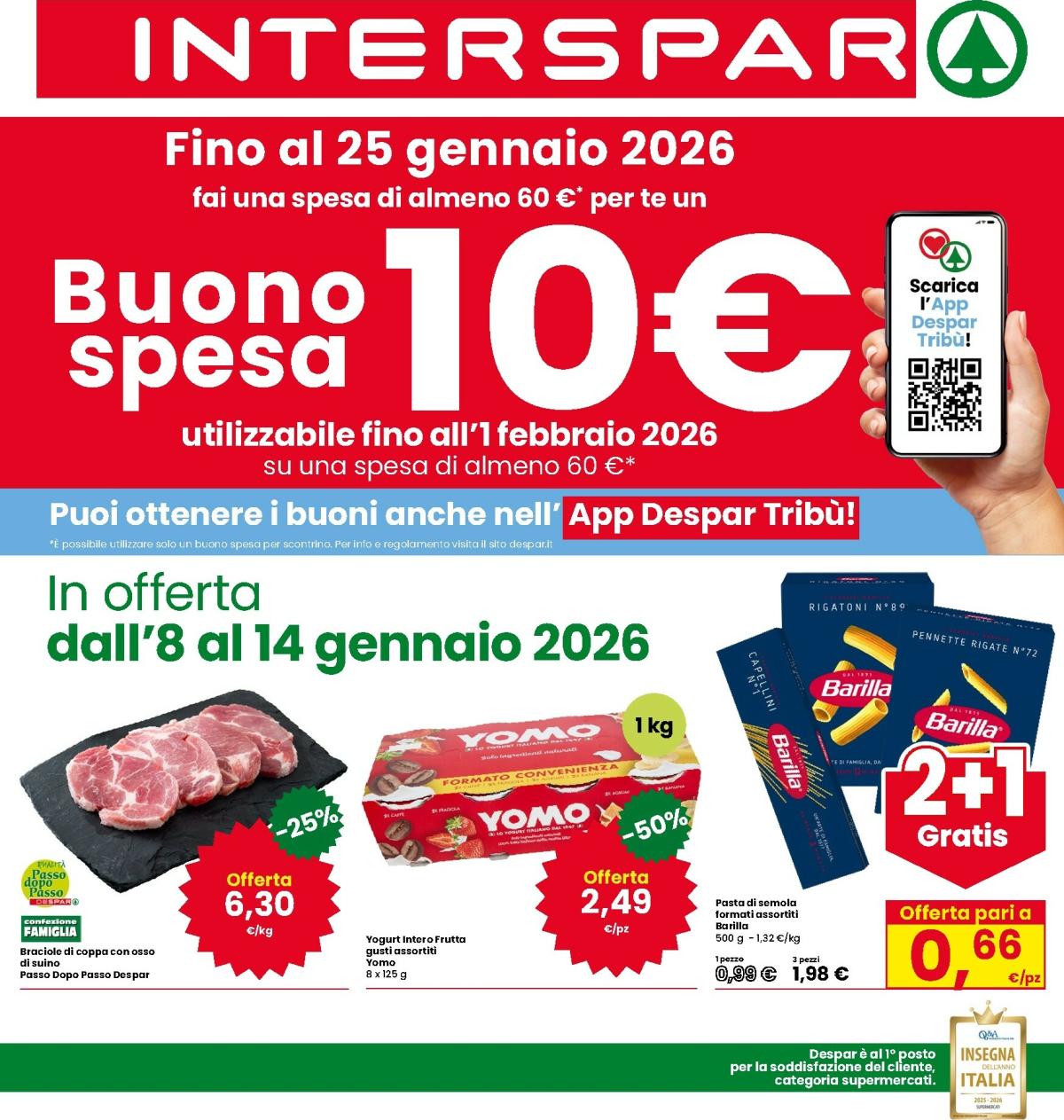 Volantino INTERSPAR valido dal 08/01 al 14/01